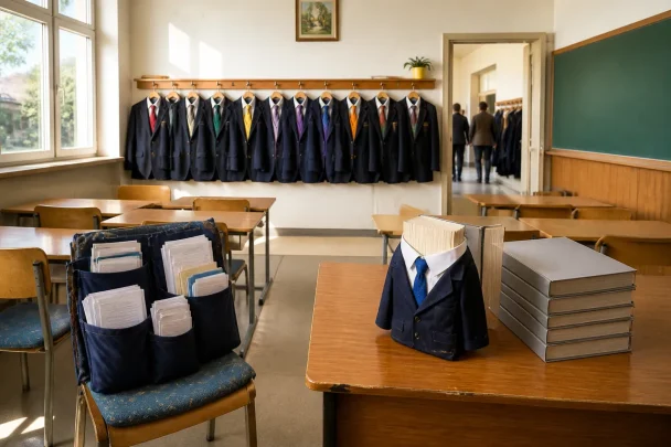 Uniforma școlară va ascunde diferențele până când și catalogul va primi sacou